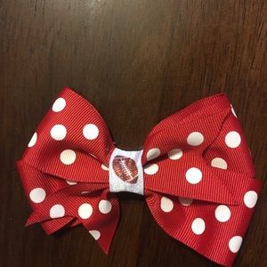 Football Pinwheel Bow